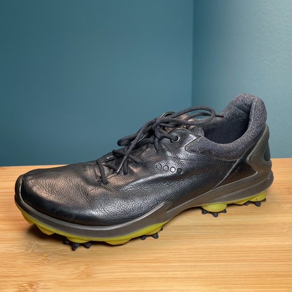 ECCO Mens BIOM Hybrid Yak Leather GORE-TEX Golf Shoes Black 42 8 8.5 Extra Width - Picture 2 of 14